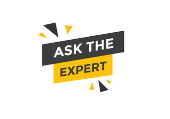 Ask the Expert button.  Ask Expert speech bubble. ask expert banner label 
