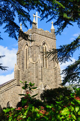 Fototapeta na wymiar Bell tower of St Paul's Anglican Church - Kyneton, Victoria, Australia