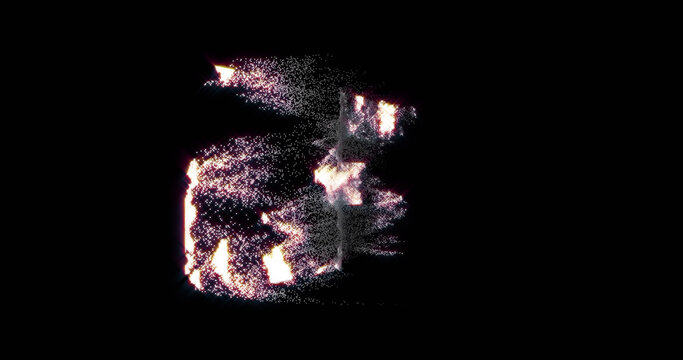 Image of nft crypto currency hologram symbol spinning over black background - Powered by Adobe