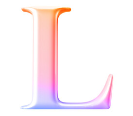 alphabet letter l gradient