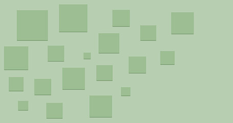 Obraz premium Green geometric background with 3d squares mosaic