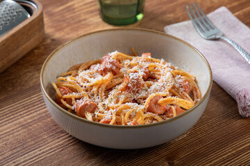 vegetarian pasta with vegetables 