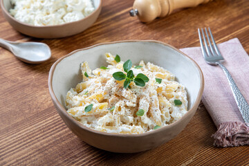 vegetarian pasta with vegetables 
