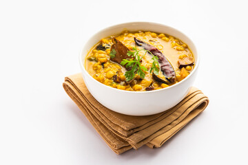 Cholar Dal from west bengal is a slightly sweet tasting dal made of chana dal