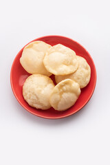 Luchi or Lusi is a deep-fried poori or flatbread, made of Maida flour, originating from Bengal