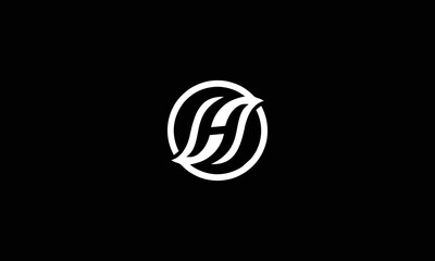  Modern creative line art letter H logo. 