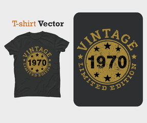 Vintage Limited Edition. Authentic T-Shirt Design. Vector and Illustration.