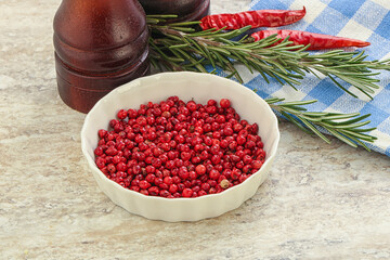 Red pepper corn seeds aroma