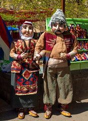 Dolls in the vernissage of Yerevan,Armenia.