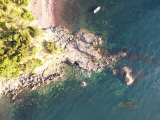 a wonderful view of the red stone bay