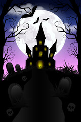 Halloween vector. Gloomy illustration for the holiday.