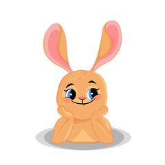 bunny brown on white