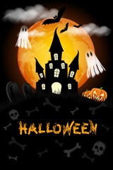 Halloween vector. Gloomy illustration for the holiday.