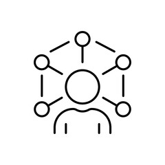Ability Line Icon. Capability Social Increase Expertise Outline Icon. Job Employee Training Talent Skill Linear Pictogram. Management Efficiency. Editable Stroke. Isolated Vector Illustration