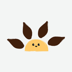  Cute Sunflower vector logo art design