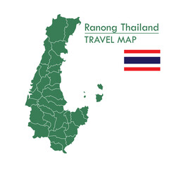 Green map Ranong Province is one of the provinces of Thailand