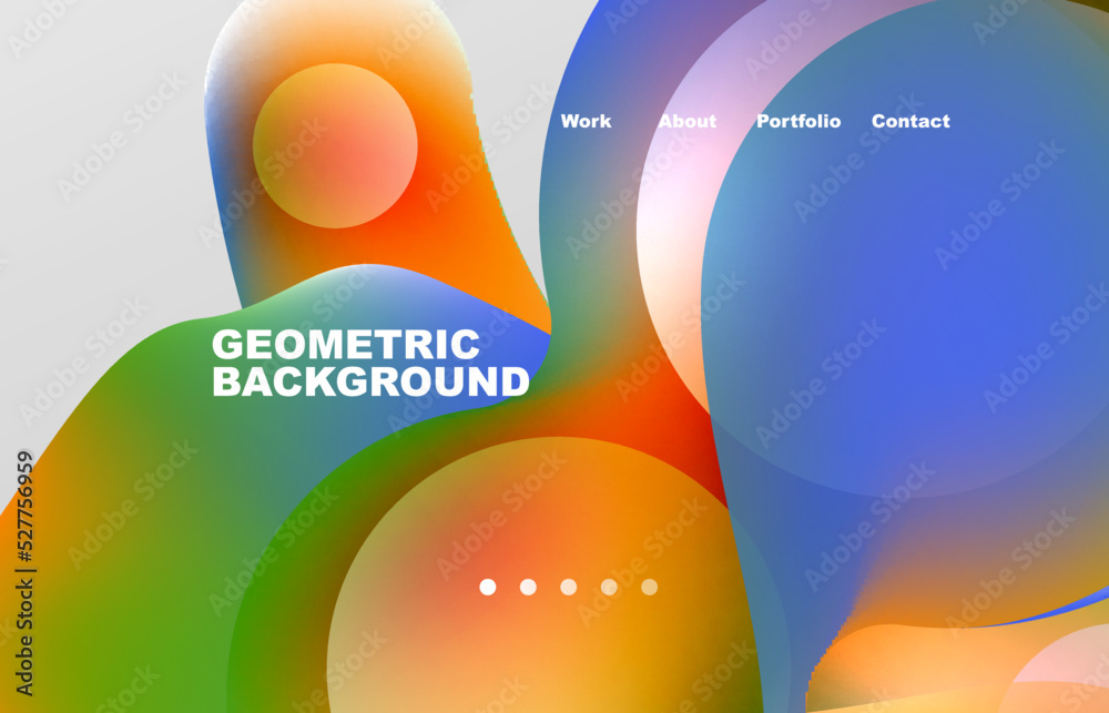 Fototapete Abstract liquid background for your landing page design. Web page for website or mobile app wallpaper