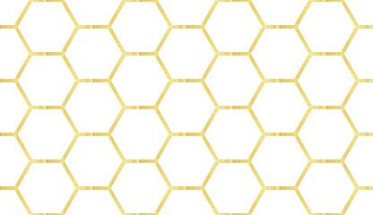 Gold geometric pattern on transparent background.Repeating thin linear hexagon. Design for decorating,background, wallpaper, illustration, fabric, clothing.	
