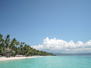 Beautiful beach of Boracay island in Philippines