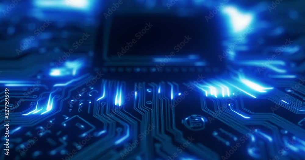 Leinwandbilder AI web network, technology circuit board and nft connection database. Digital transformation energy, fintech web and machine learning. Cryptocurrency server, cybersecurity and electricity abstract
