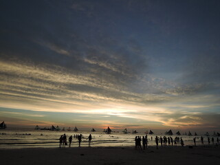 Beautiful beach of Boracay island in Philippines