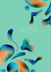 Obraz premium Fluid shapes vertical wallpaper background. Vector illustration for banner background or landing page