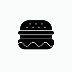 Burger Icon. Fast Food Symbol - Vector