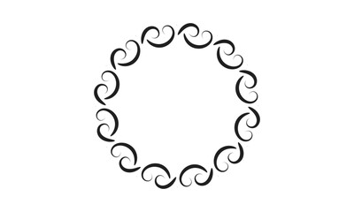 Hand Drawn Floral Frame. Branches, wreaths, wedding design for print