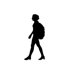 Backpack Woman Silhouette Icon