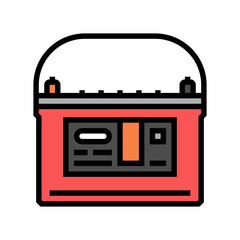 absorbent glass mat battery agm color icon vector. absorbent glass mat battery agm sign. isolated symbol illustration