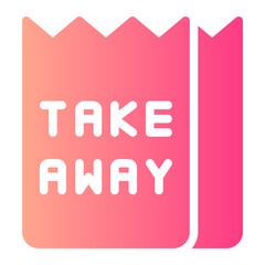 take away gradient icon