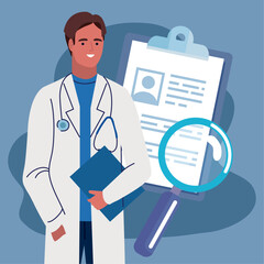 doctor searching in order