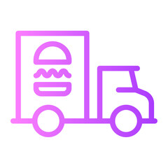 delivery truck gradient icon