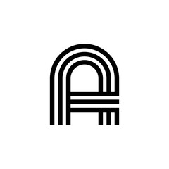 modern letter A monogram logo design