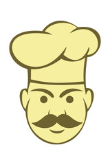 chef with mustache and hat