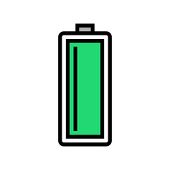 full battery power energy color icon vector. full battery power energy sign. isolated symbol illustration