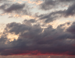 Clouds in the sky at sunset