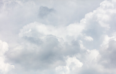 White clouds in the sky as background.
