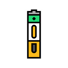 aa battery power energy color icon vector. aa battery power energy sign. isolated symbol illustration