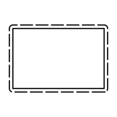 geometric dashed frame
