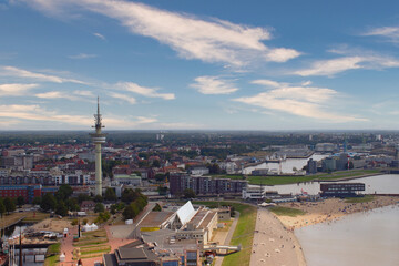 Aerial view of Bremerhaven, Germany