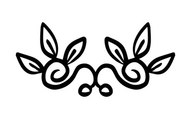 leaves spiral ornament
