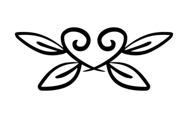 leaves spiral ornament
