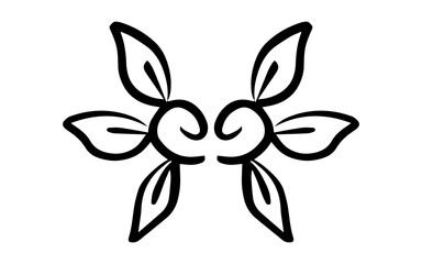 leaves spiral ornament
