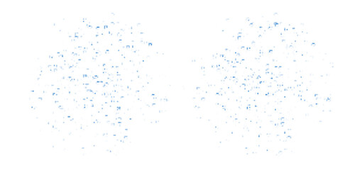 Underwater fizzing bubbles, soda or champagne carbonated drink, sparkling water isolated on white background. Effervescent drink. Aquarium, sea, ocean bubbles vector illustration.