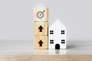 piggy bank finances about cost at home office. concept of save, investment, Business finance and Home loan concept business finance and saving money investment. 