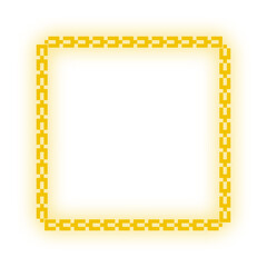 neon pixel square frame
