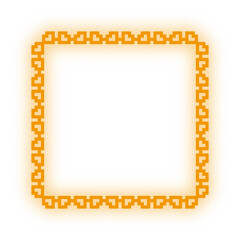 neon pixel square frame
