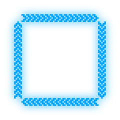 neon pixel square frame
