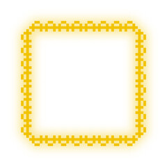 neon pixel square frame
